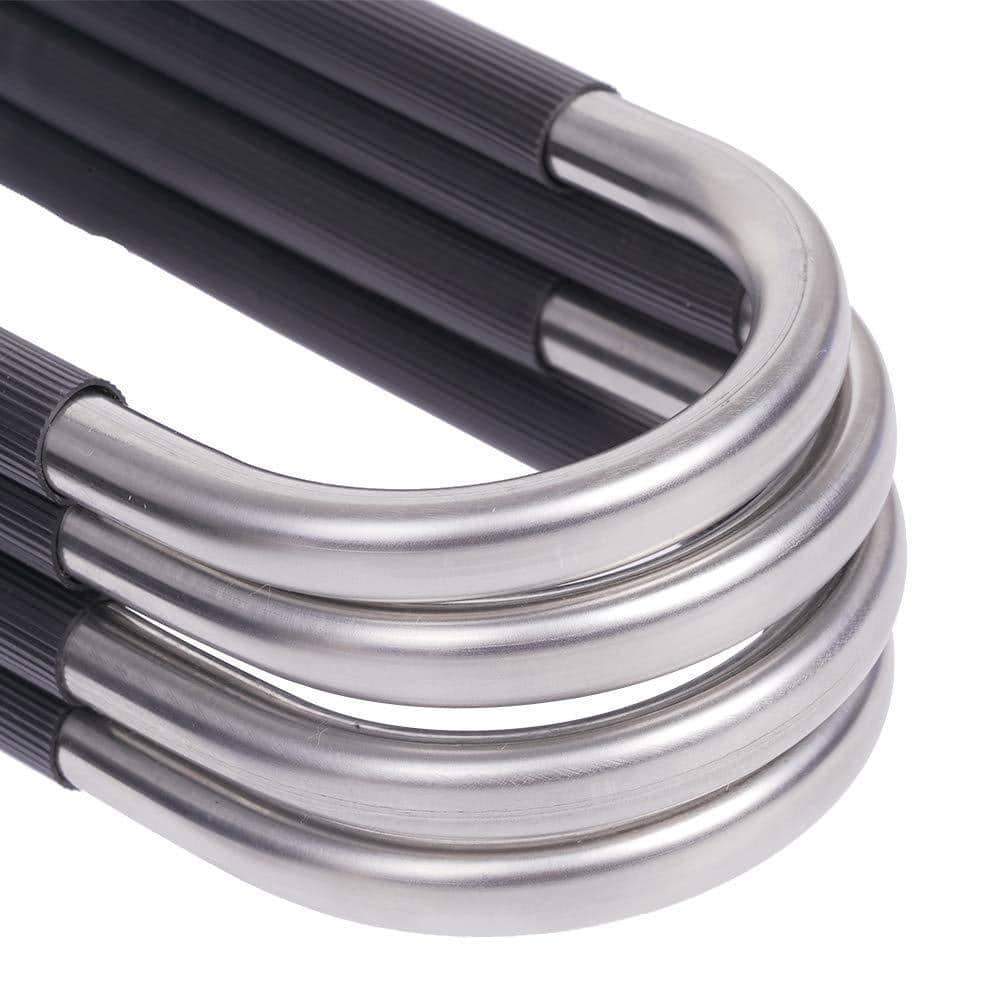 FFHL Pants Hangers S Type,5 Layers Non Slip with Silicone Stainless Steel Rack, for Dress,Jeans, Slacks, Towels, Scarfs, Ties Multi Clothes Cascading, 80% Space Saver,(14.17 x 14.96ins)(4 Pack)