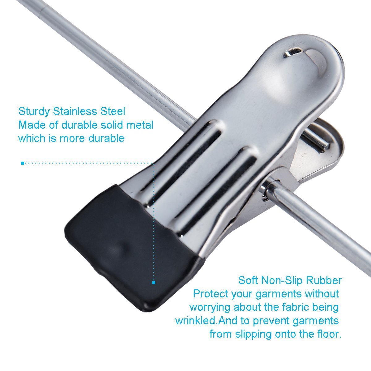 6-Tier Skirt Hangers,STAR-FLY Space Saving Pants Hangers Sturdy Multi-Purpose Stainless Steel Pants Jeans Slack Skirt Hangers with Clips Non-Slip Closet Storage Organizer(3pcs)