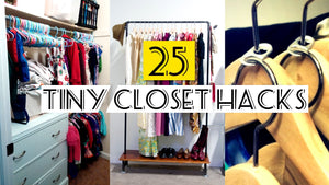This is our 25 tiny closet organizing ideas: (Note: press CC button near setting video gear if voice over is difficult to understand) 1.▻0:23|First thing's first: Pare ...