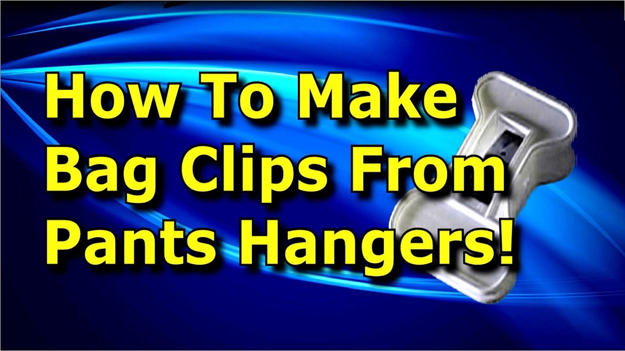 How to make Bag Clips out of Pants Hangers that most people have laying around not being used Even stores ask you if you want them when you by pants.