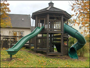 Charming Swing Set With Trampoline