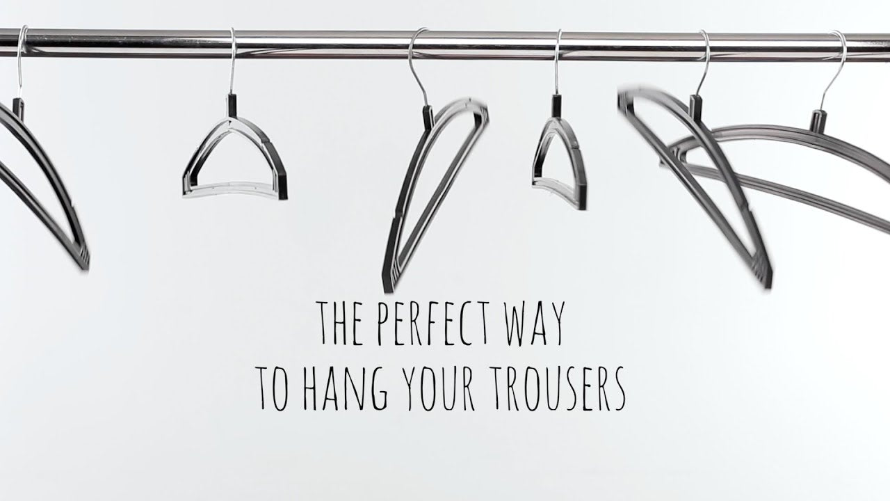 If your trousers keep slipping off the hangers, here's what you need to do to ensure they are "tucked" in always