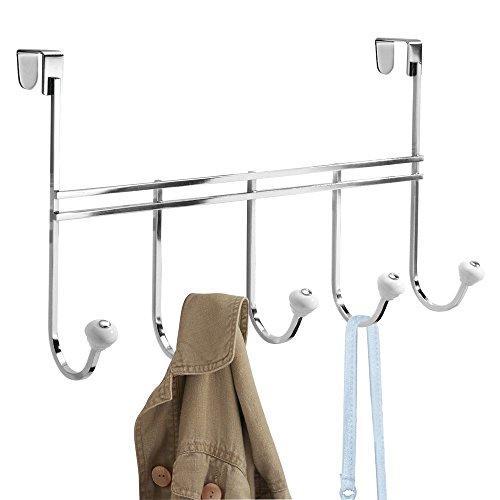 Ecorelation Over Door Storage Rack – Organizer Hooks for Coats, Hats, Robes, Clothes or Towels