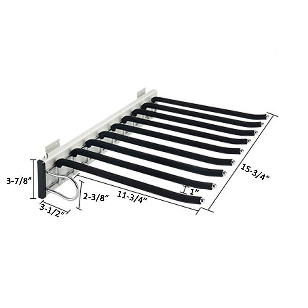Stainless Steel Trousers Rack 9 Arms,Closet Pants Hanger Bar for Clothes/ Towel/ Scarf / Trousers/ Tie, Organizers for Space Saving and Storage,18" x 12-1/2"