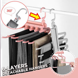 6-Layers Detachable Folding Pants Hanger
