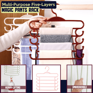 Multi-Purpose Five-Layers Magic Pants Rack