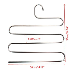 S Type Clothes Pants Hanger Trouser Multi Layers Storage Rack